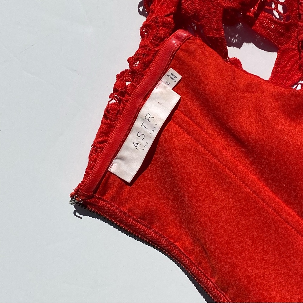 Astr Scarlet Lace Off-Shoulder Mini Dress - Picture 8 of 8
